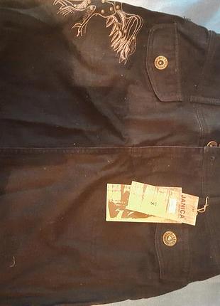 Джинсовая ровная юбка