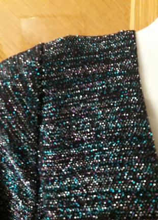 Брендове стильне нарядне плаття сукня з люрексом з вирізом сзаді р.16 від marks &...