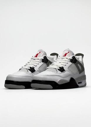 Мужские кроссовки nike air jordan 4 retro white cement#найк