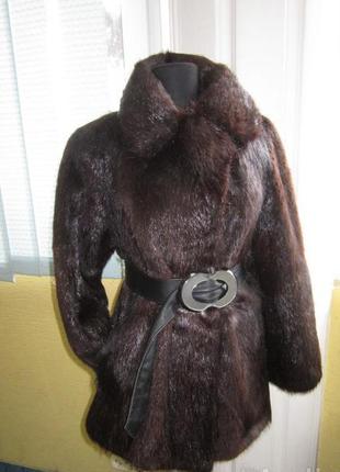 Шикарна ! натур. шуба з  * шоколадної нутрії * !