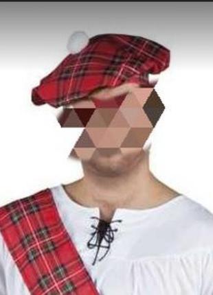 Шотландський капелюх берет до карнавального костюму шотландця1 фото