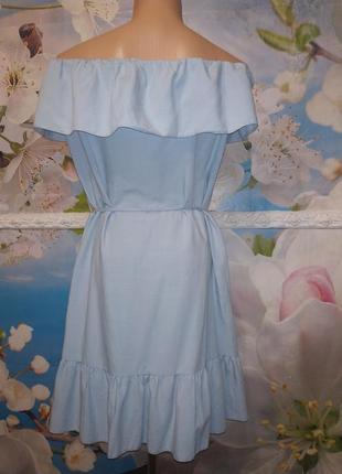 Платье-халат хлопок с воланом по плечам plus size 22 p.румыния.5 фото