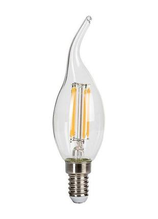 Филаментная светодиодная led лампочка  4,7 вт, е14 livarno home, диммируемая лампа