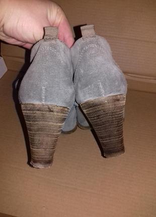 Ботинки на шнуровке натур замша3 фото