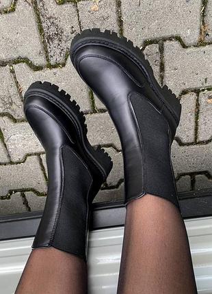 Жіночі чоботи челсі. шкіряні чоботи берци.