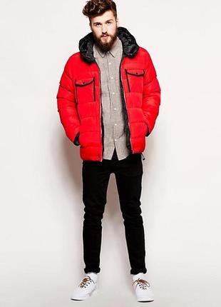 Пуховик \ куртка bellfield - radom червоного кольору (чоловіча) зима2 фото