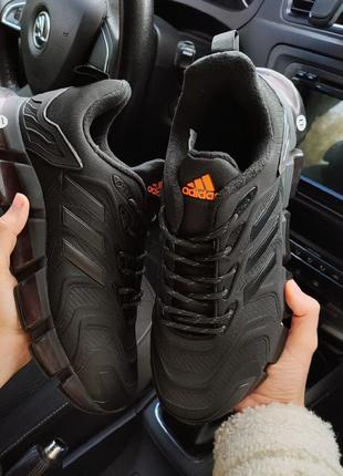 Чоловічі чорні термо кросівки adidas climacool vento🆕 теплі адідас