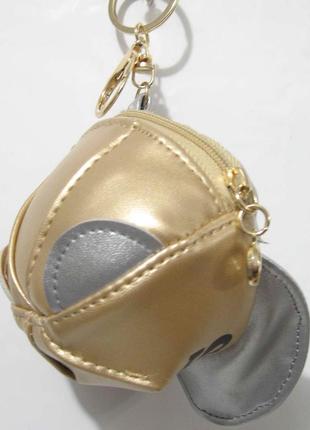 Брелок-гаманець "кепка" (золота з срібні козирком yes) 18-10-0413 фото