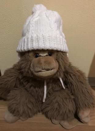 Тёплая белоснежная шапка , шапочка hm