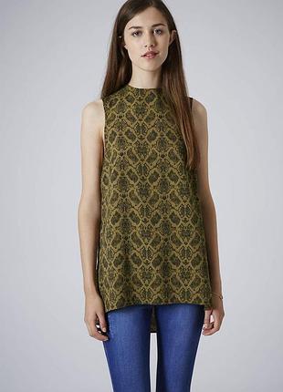 Блуза туника topshop змеиный принт snake print high neck tunic