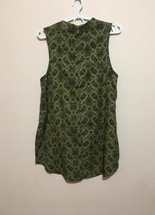 Блуза туника topshop змеиный принт snake print high neck tunic3 фото