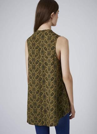 Блуза туника topshop змеиный принт snake print high neck tunic2 фото