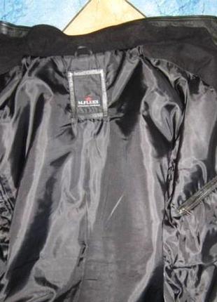 Большая кожаная мужская куртка m.flues. германия. лот 2753 фото