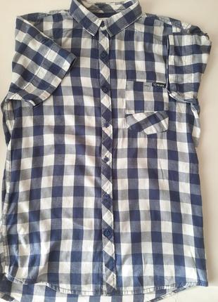 Сорочка в клітинку на короткий рукав/ рубашка