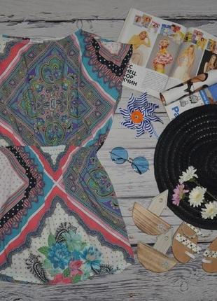 12/40/м красивое женское мягкое натуральное платье сарафан орнамент