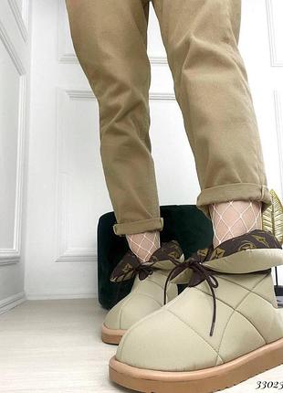 Черевики дутики зимові зима з хутром водонепроникні плащівка