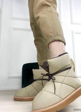 Черевики дутики зимові зима з хутром водонепроникні плащівка