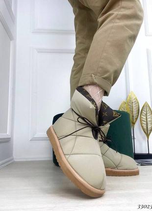 Черевики дутики зимові зима з хутром водонепроникні плащівка