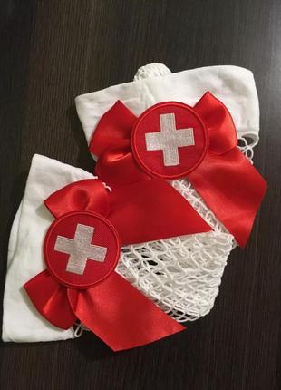 Чулки сеточка костюм медсестры 💋🩺💉2 фото