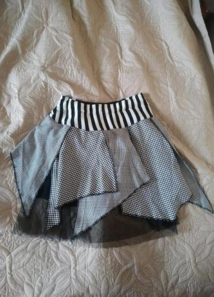 Интересная комбинированая юбка с фатином 10 р b-side состояние новой!