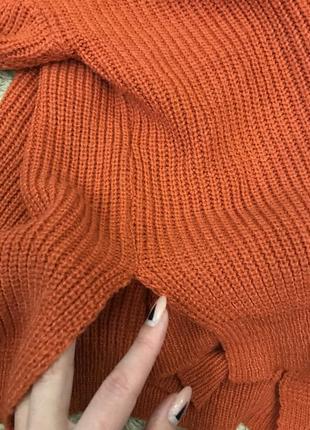 Стильный свитер с открытые плечи, удлиненная спинка3 фото