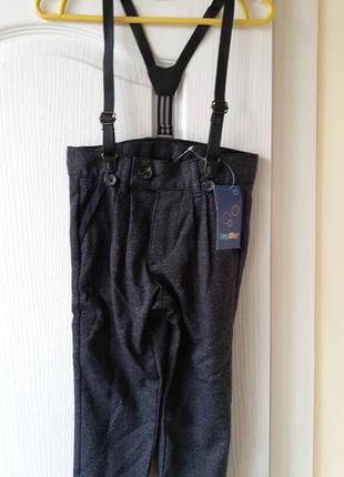 Джинсы на подтяжках на мальчика 80-86 см германия