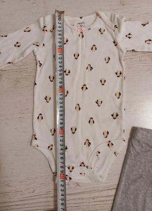 Новорічний комплект carter's для дівчинки бодіки лосіни на рочок 12м 9-12 місяців7 фото