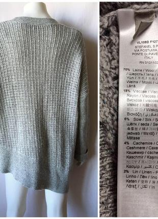 Stefanel italy оригинальный итальянский пуловер в составе шерсть шёлк кашемир лён вискоза4 фото