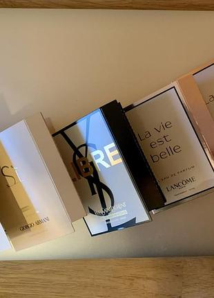 Пробники духов семплы paco rabanne yves saint laurent lancôme giorgio armani