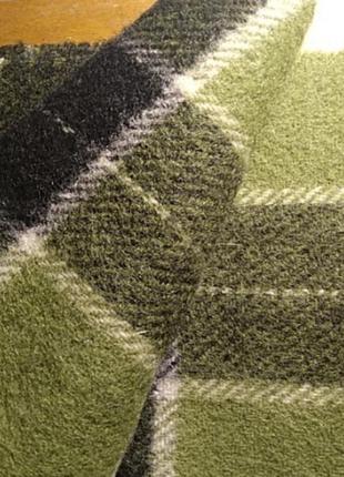 Шарф шерсть в крупну клітину