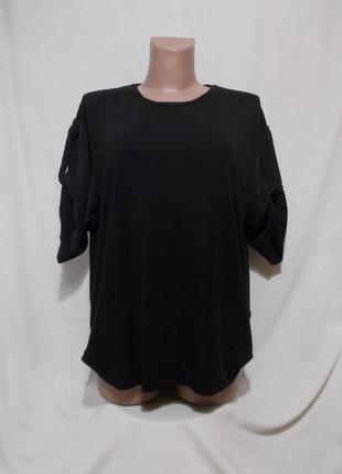 Блуза черная вискоза-шелк oversize 'cos' 44-50р1 фото