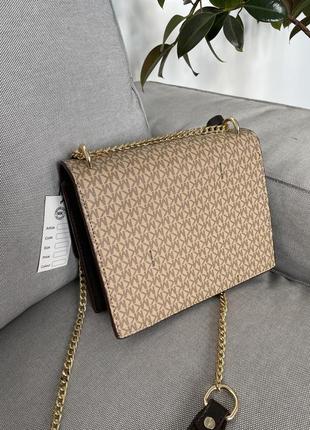 Сумка в стилі michael kors lita beige жіноча3 фото