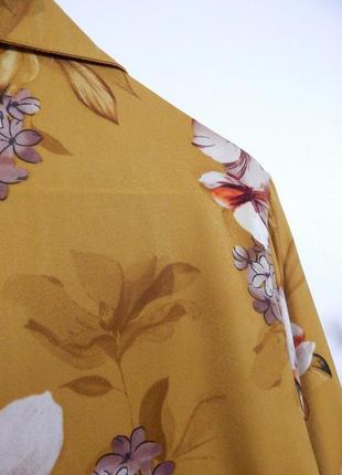 Блуза в цветы в бельевом стиле двубортная8 фото
