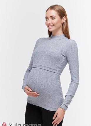 Базовый гольф для беременных и кормящих из трикотажа-резинки2 фото