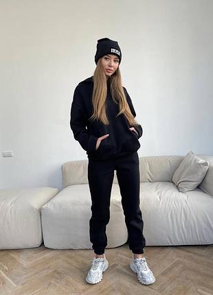 Костюм тройка з шапкою трьохнитка на флісі