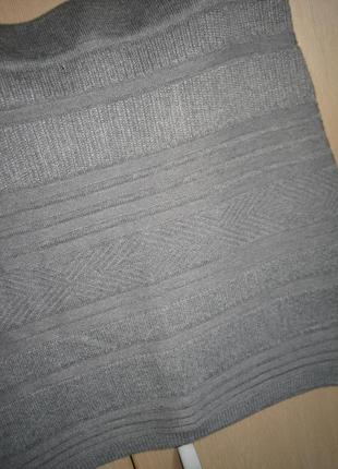Теплая мини юбка с фактурным узором4 фото