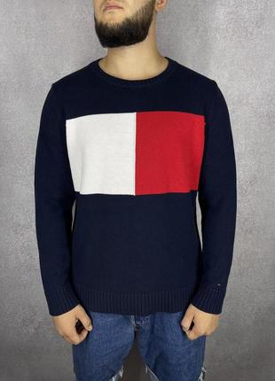 Крутой джемпер tommy hilfiger оригинал большой логотип