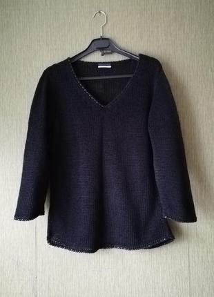 👑черный пуловер orwell👑 базовый джемпер👑 свитер крупной вязки2 фото