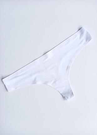 Трусы бикини белые гладкие