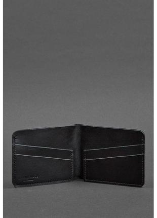Мужское кожаное портмоне 4.1 (4 кармана) черное4 фото