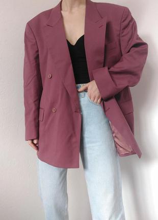 Винтажный шерстяной пиджак двубортный жакет renato cavalli пиджак шерсть жакет двубортный блейзер брендовый винтаж оригинал8 фото