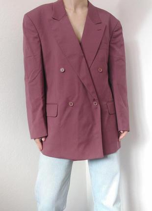 Винтажный шерстяной пиджак двубортный жакет renato cavalli пиджак шерсть жакет двубортный блейзер брендовый винтаж оригинал5 фото