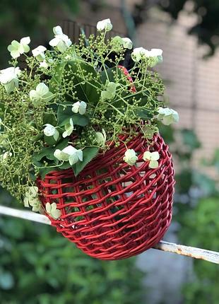 Плетений підвісний кошик 4