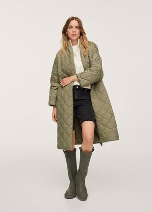 Пальто стеганое куртка mango zara