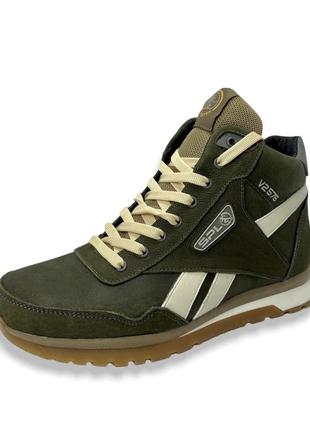 Зимові шкіряні чоловічі ботінки в спортивному стилі