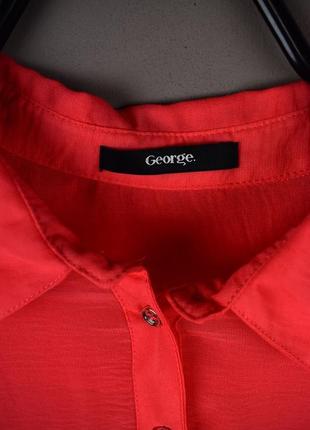 Дуже стильна червона блуза сорочка від george2 фото