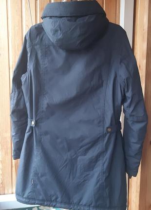 Женская куртка парка удлиненная демисезон утепленная пальто плащ3 фото