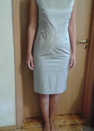 Ділове плаття (строге плаття, вечірні плаття) літній сіре