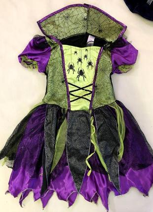 Шикарное платье королевы halloween ведьмочки р. 4-6 лет2 фото