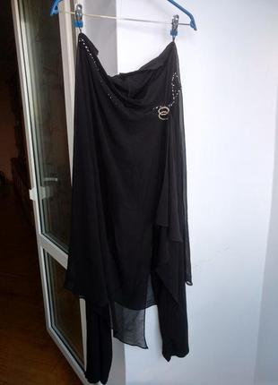 Стильные нарядные брюки юбка 50-54